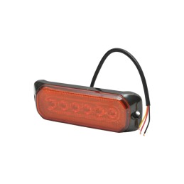 Lampa laterala stroboscopica LED 12-24V galbena 9 functii 132x46x19mm FR1287