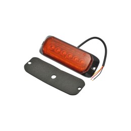 Lampa laterala stroboscopica LED 12-24V galbena 9 functii 132x46x19mm FR1287