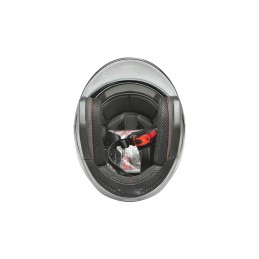 Casca moto tip jet neagra model urban cu viziera transparenta si ochelari de soare marimea XL