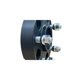 Distantier jante auto 5x120 25mm negru prindere dubla cu piulite incluse M14x1.5 74.1–72.6