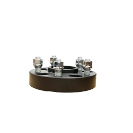 Distantier jante auto 5x120 25mm negru prindere dubla cu piulite incluse M14x1.5 74.1–72.6