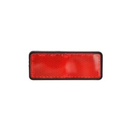 Dreptunghi reflectorizant cu adeziv rosu spate 90x32mm