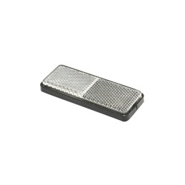 Dreptunghi reflectorizant cu adeziv alb fata 90x32mm Dreptunghi reflectorizant cu adeziv alb fata 90x32mm