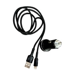 Incarcator auto 4.8A cu cablu tip lightning 12-24V