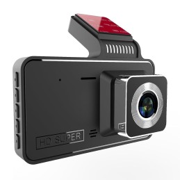 Camera auto DVR tripla FullHD 1080P inregistrare fata, interior si spate, display 4 inch Night Vision