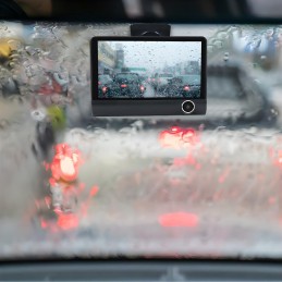 Camera auto DVR tripla FullHD 1080P inregistrare fata, interior si spate, display 4 inch Night Vision