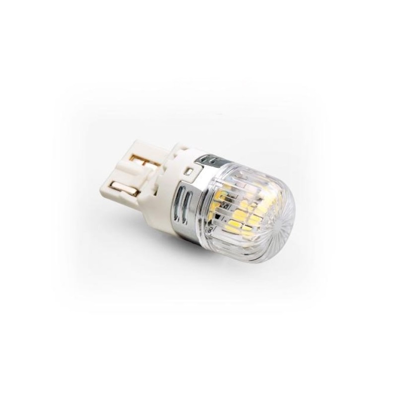 Set 2 becuri auto LED 2 faze T20 7443 W21/5W 16SMD 2835 CANBUS 12-24V 450/100lm lumina alba