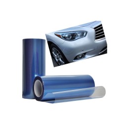 Folie protectie faruri/stopuri material TPH albastra cu functie de regenerare 60x60cm