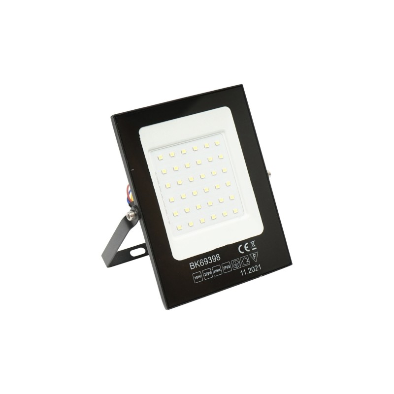 Proiector LED 30W, 6500K, IP65 Negru 141x11x13mm Proiector LED 30W, 6500K, IP65 Negru 141x11x13mm