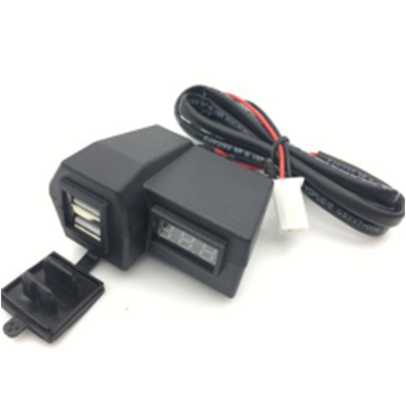 Mufa USB + voltmetru moto Mufa USB + voltmetru moto
