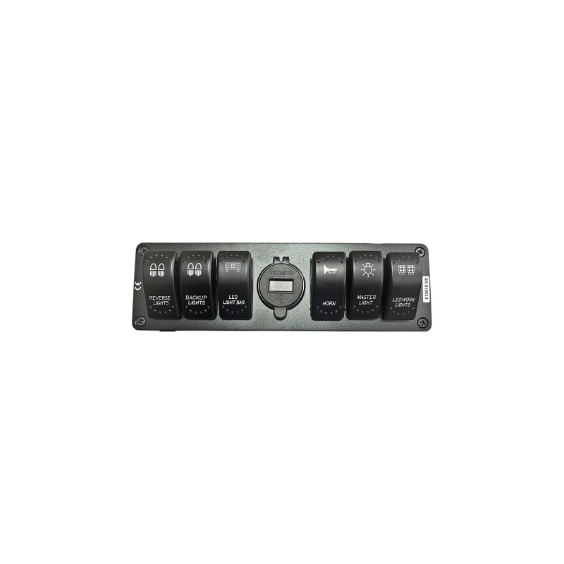 Carcasa suport cu 6 întrerupătoare tip Rocket voltmetru si USB Carcasa suport cu 6 întrerupătoare tip Rocket voltmetru si USB