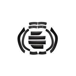 Set 12 protectii aripa si usa + 2 protectii pentru compatibilitate cu sau fara senzori Dacia Duster II dupa 2018