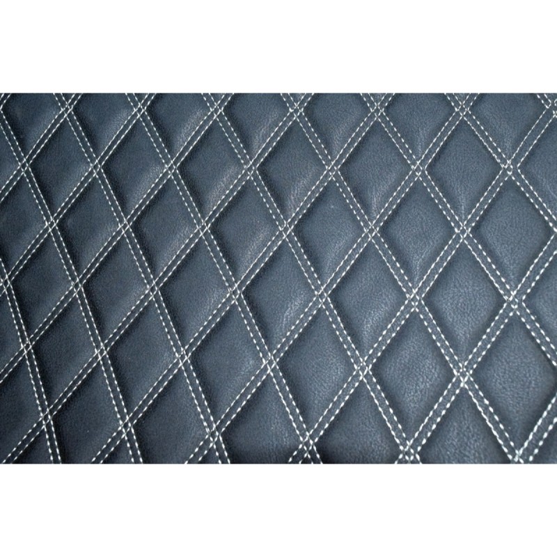 Material special pentru covorase auto romb negru cu cusatura bej Material special pentru covorase auto romb negru cu cusatura bej