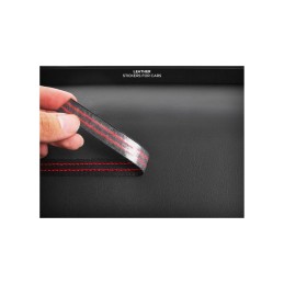 Banda autoadeziva imitatie piele neagra cu cusaturi diverse 2m