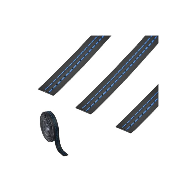 Banda autoadeziva imitatie piele neagra cu cusaturi diverse 2m Banda autoadeziva imitatie piele neagra cu cusaturi diverse 2m