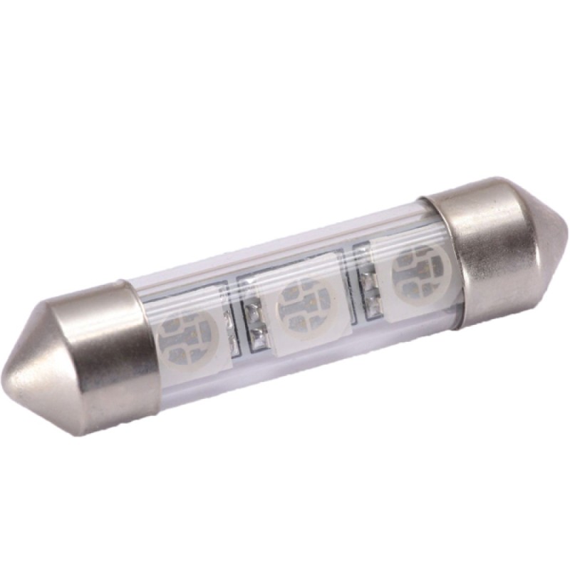 Bec LED SOFIT 42MM 3 SMD 5050 12V ALBA CALDA 3000K CANBUS Bec LED SOFIT 42MM 3 SMD 5050 12V ALBA CALDA 3000K CANBUS