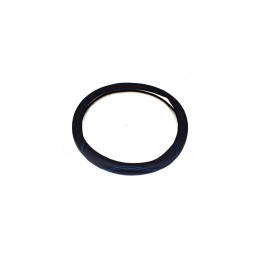 Husa volan din imitatie de piele marime M culoare negru cusatura albastra