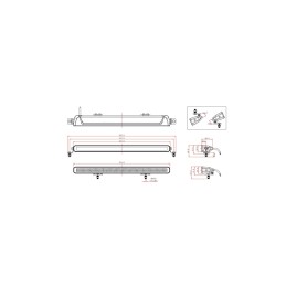 Proiector LED profesional cu mufa conectare tip Deutsch / 5700k