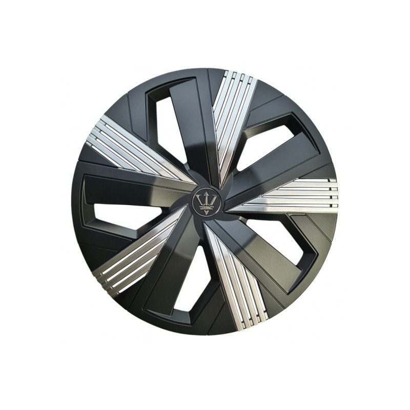 Set 4 capace roti Evo culoare negru argintiu 15 inch