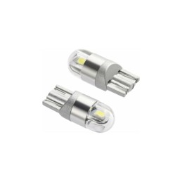 Set 2 becuri LED T10 2 SMD 3030 canbus alb 24V
